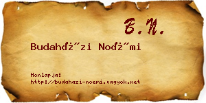 Budaházi Noémi névjegykártya